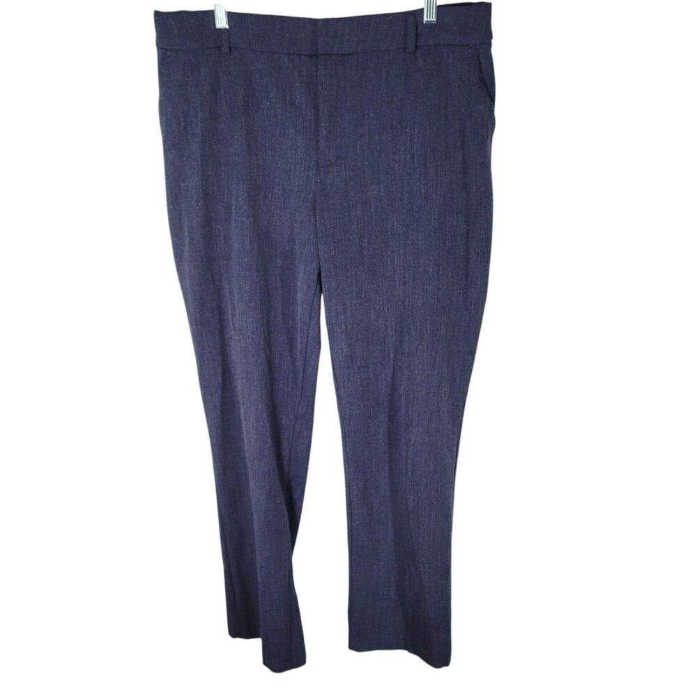 Nine West Womens Size 16 Blue Solid Barely Boot Cut Trouser Pants